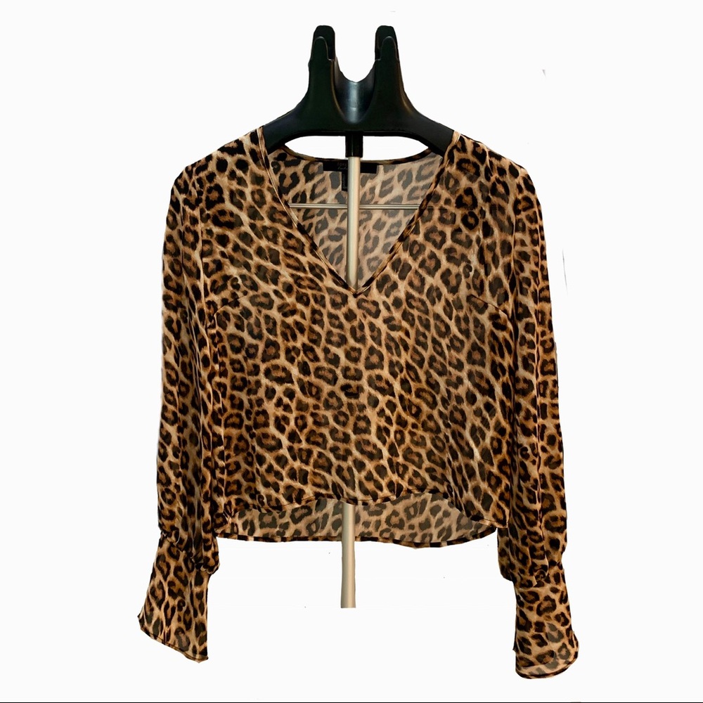 Forever 21 • Leopard Print Sheer Top